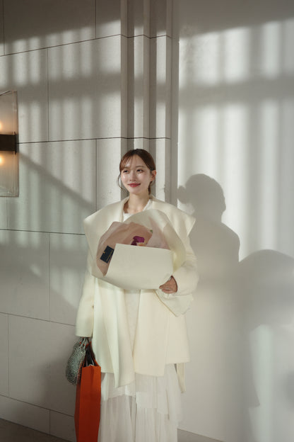 モデル身長：166cm カラー：offwhite