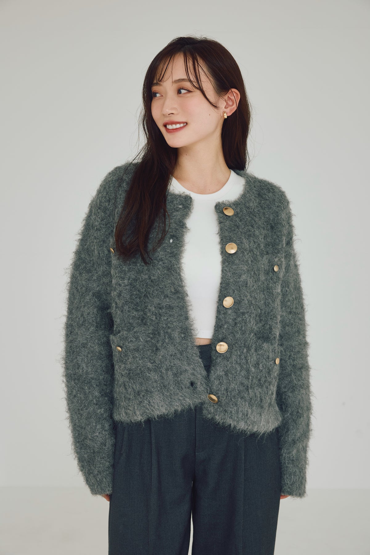 シャギーニットカーディガン – poláura OFFICIAL ONLINE STORE