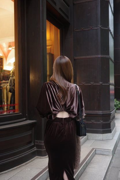 モデル身長：160cm カラー：brown