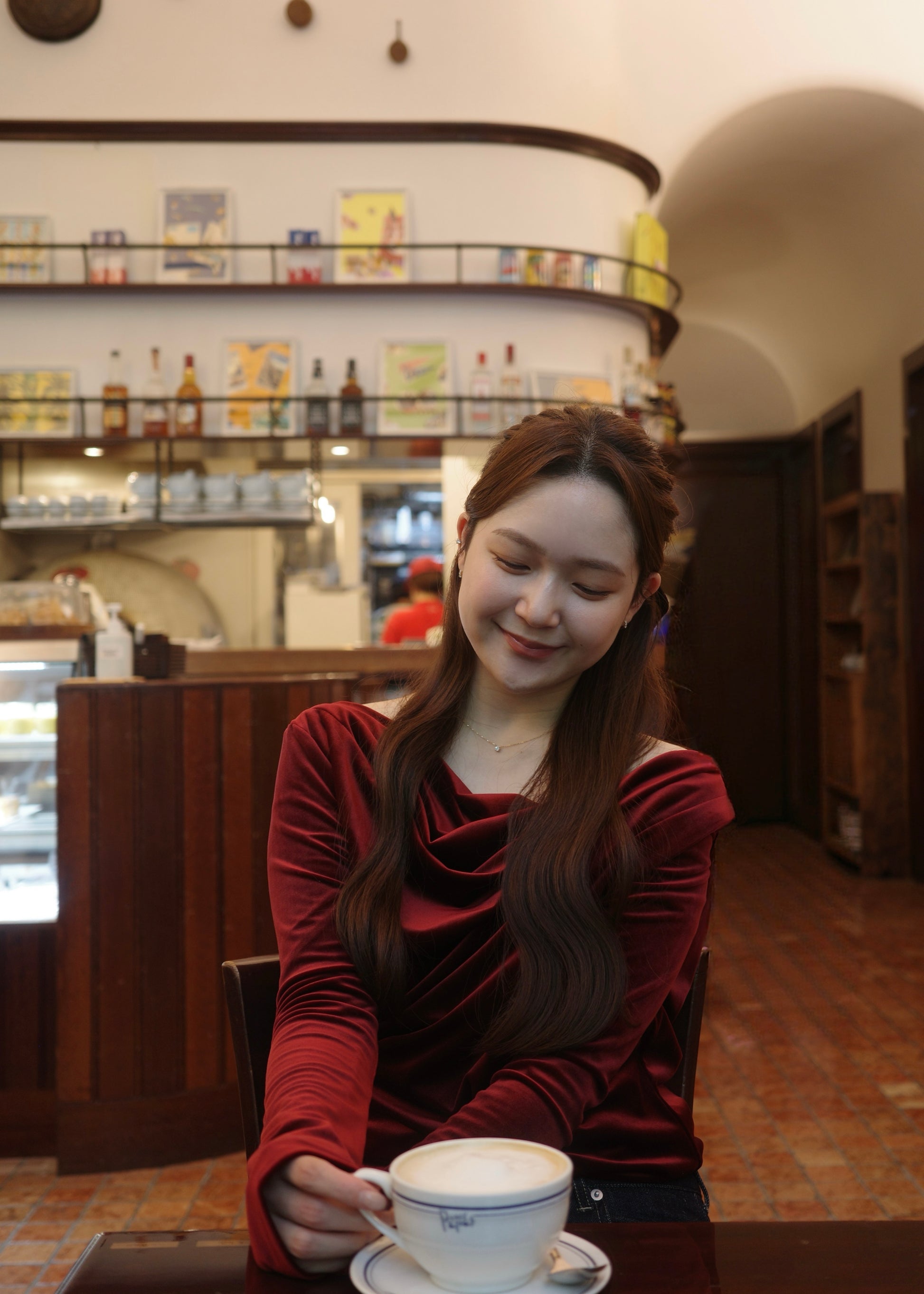 モデル身長：167cm カラー：red