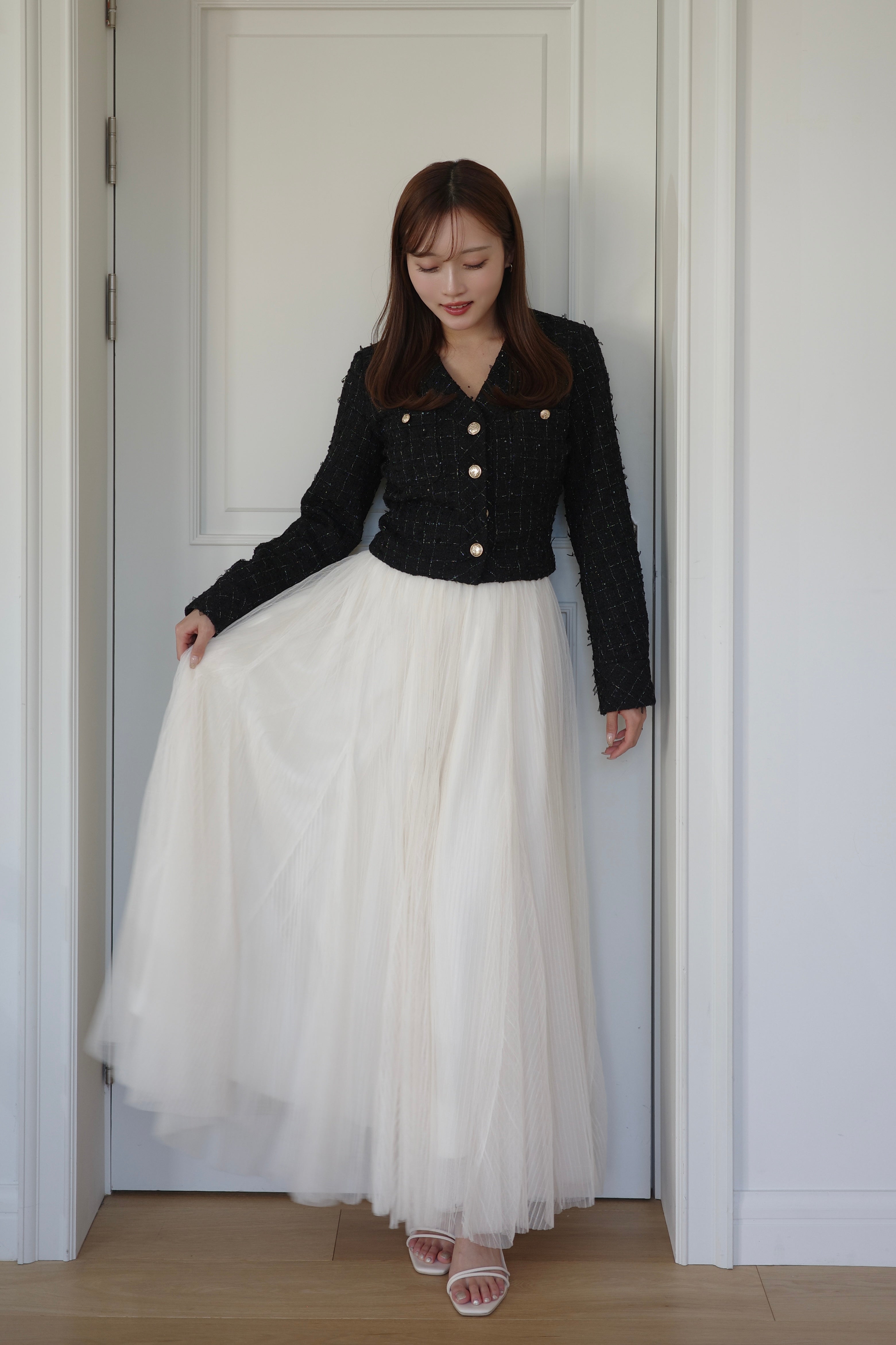 TIKE ルミナスツイードコンパクトジャケット – poláura OFFICIAL ONLINE STORE