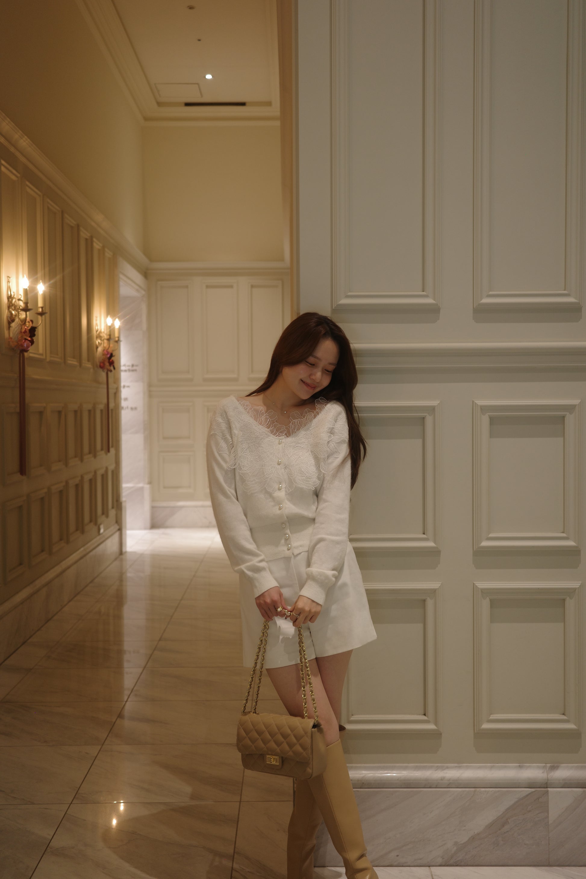 モデル身長：167cm カラー：offwhite