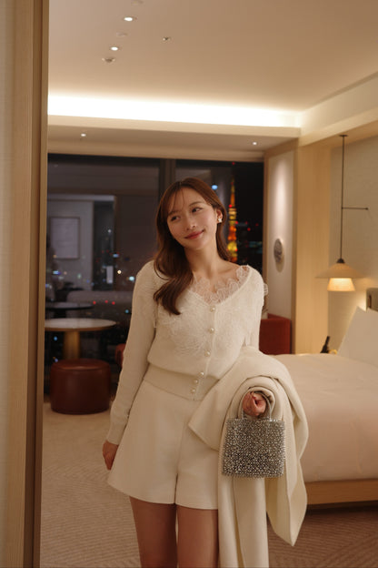 レースフリルカーディガン