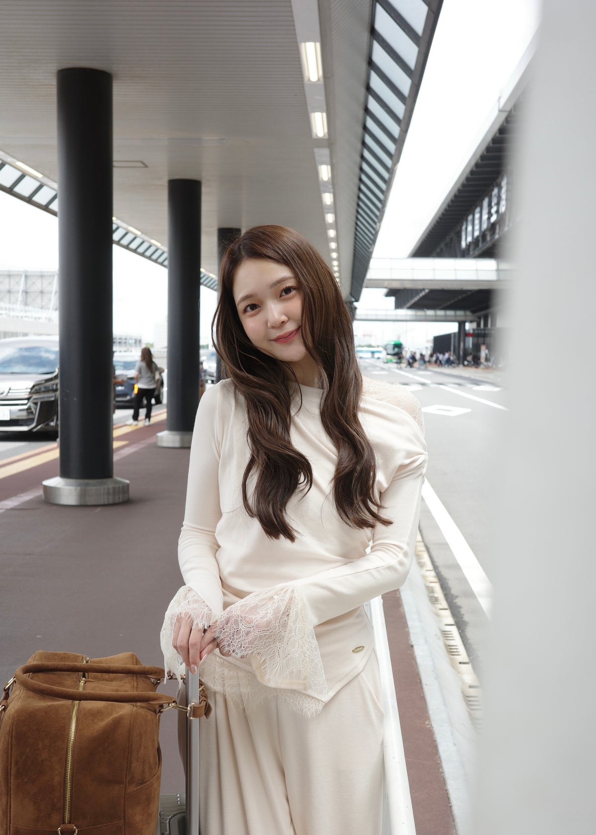 着用モデル：167cm カラー：ivory