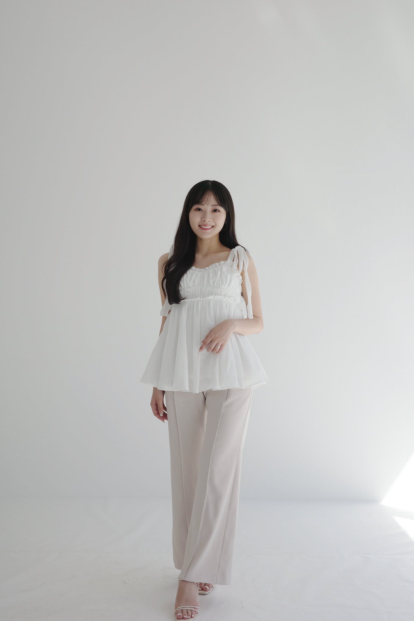 着用モデル：156cm カラー：pale pink サイズ：SS