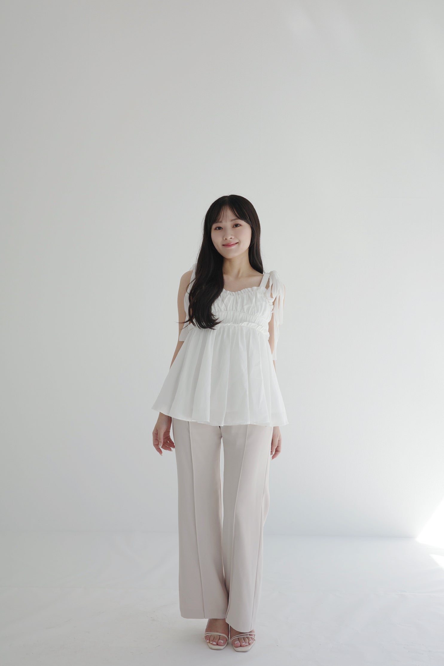 着用モデル：156cm カラー：pale pink サイズ：SS