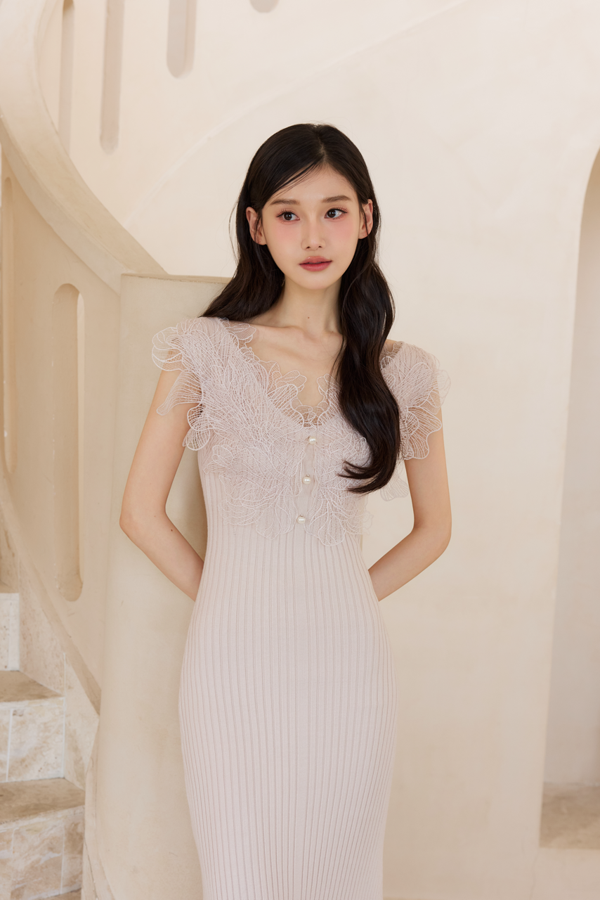 レースフリルニットワンピース – poláura OFFICIAL ONLINE STORE レースフリルニットワンピース – poláura OFFICIAL ONLINE STORE