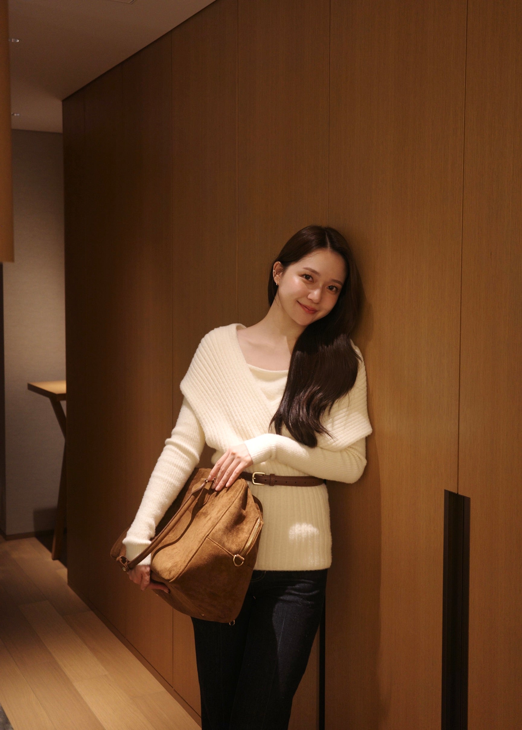 ベルトセットカシュクールオフショルダーニット – poláura OFFICIAL