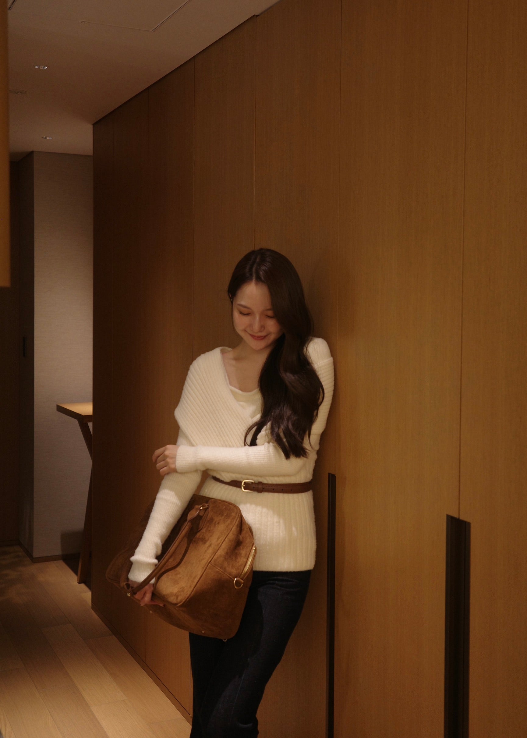 ベルトセットカシュクールオフショルダーニット – poláura OFFICIAL