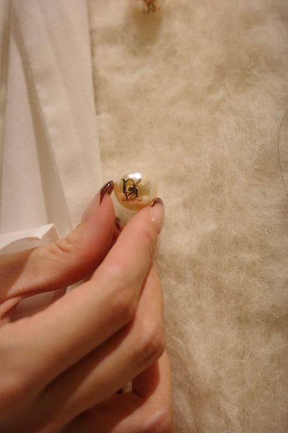 パールボタンアルパカカーディガン