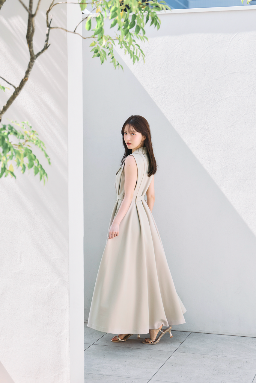 着用モデル：160cm サイズ：MM カラー：beige