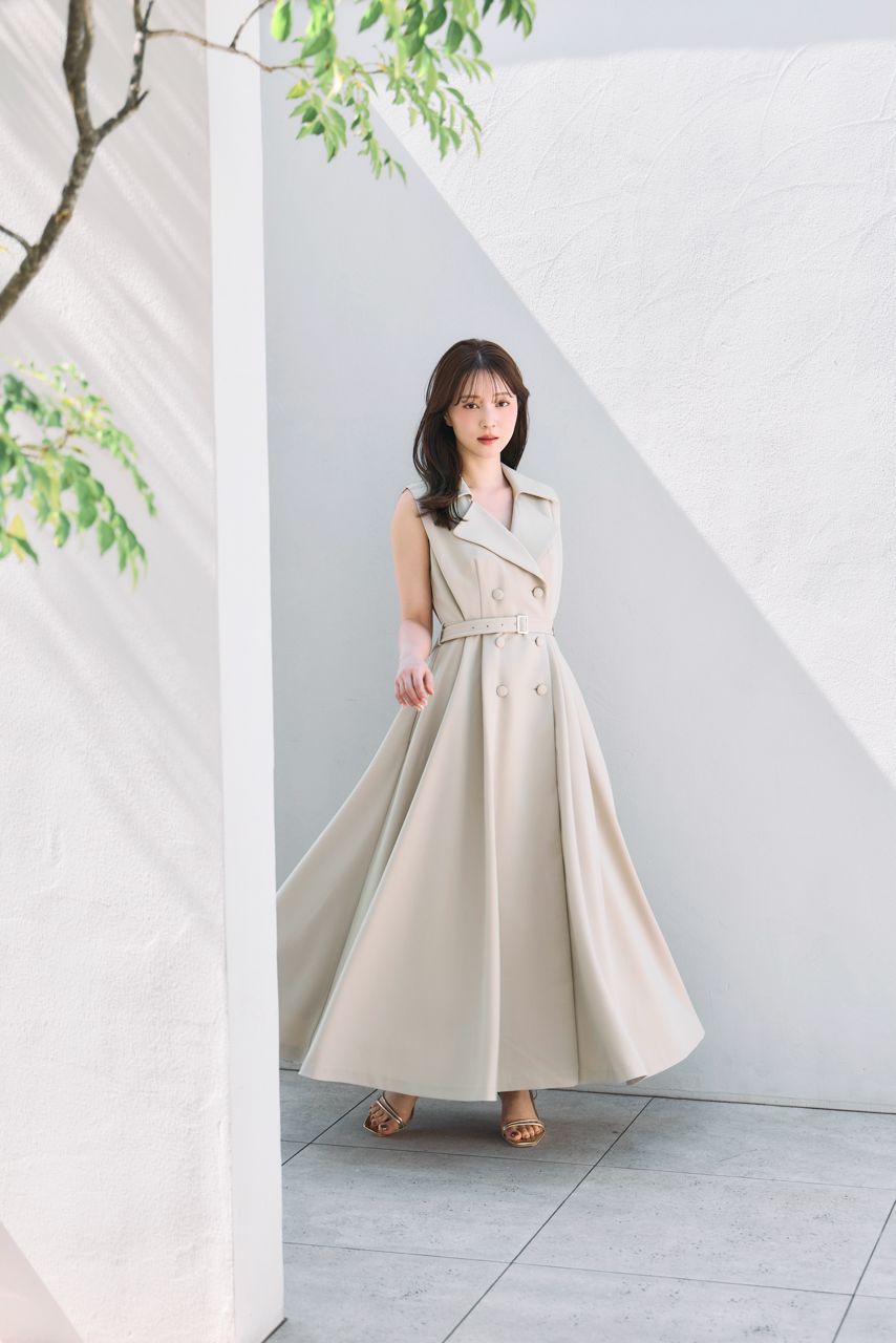 着用モデル：160cm サイズ：MM カラー：beige