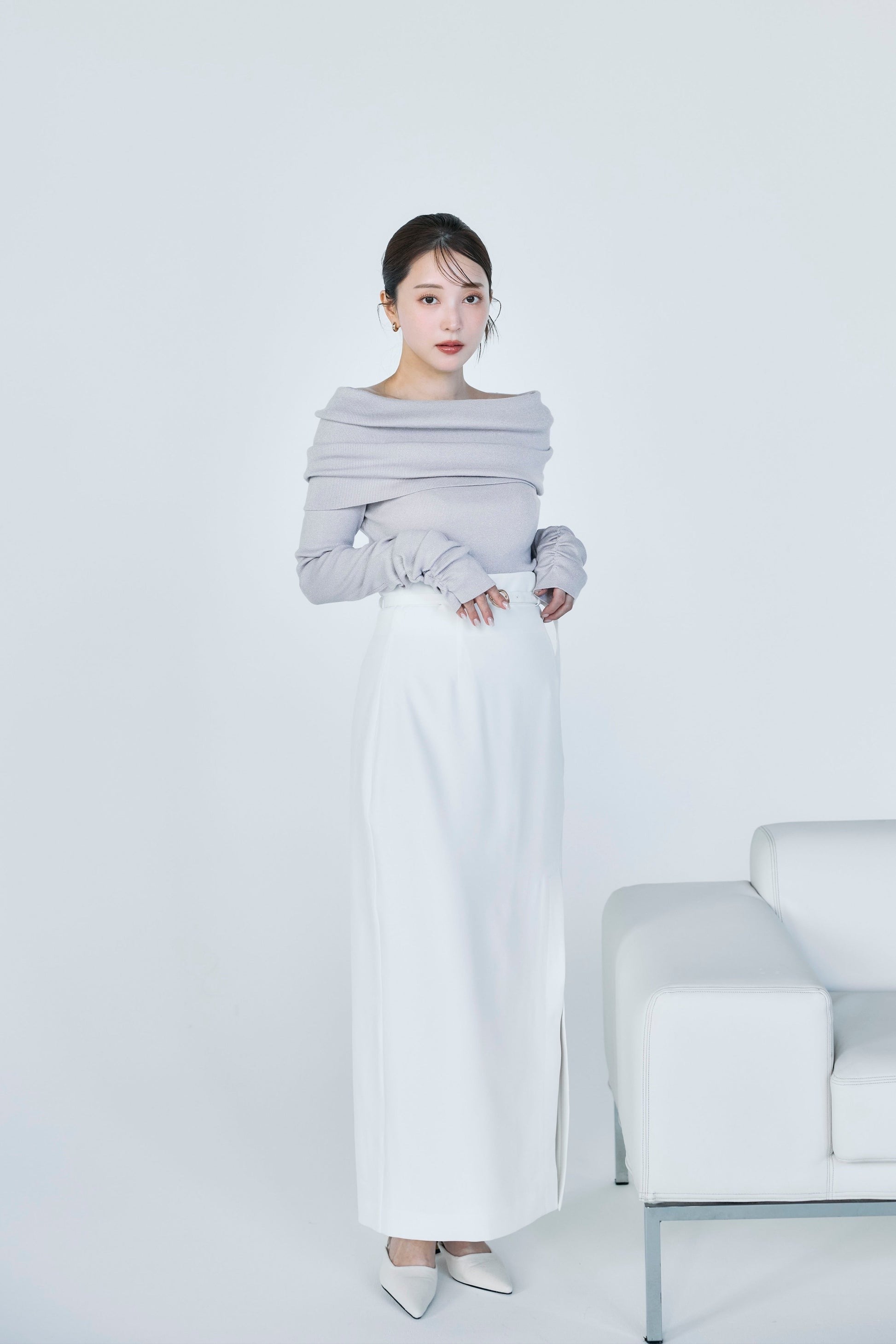 モデル身長：160cm　サイズ：M　カラー：white