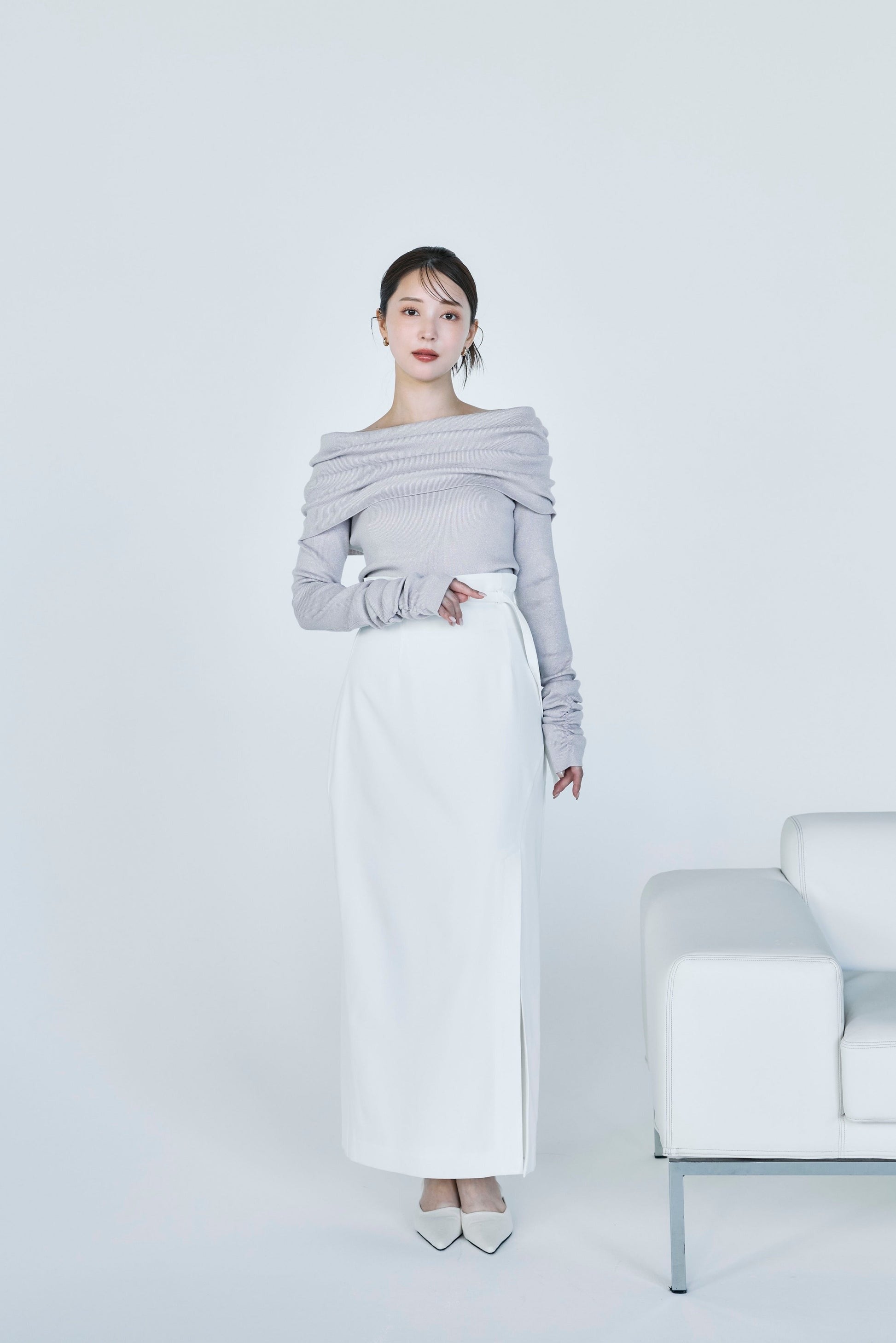 モデル身長：160cm　サイズ：M　カラー：white