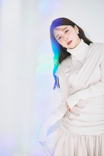 ホイップバルーンサテンドレス