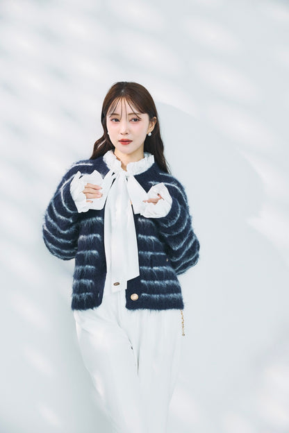 プリーツリボン2WAYブラウス