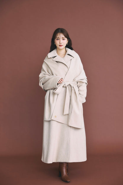 モデル身長：160cm カラー：beige