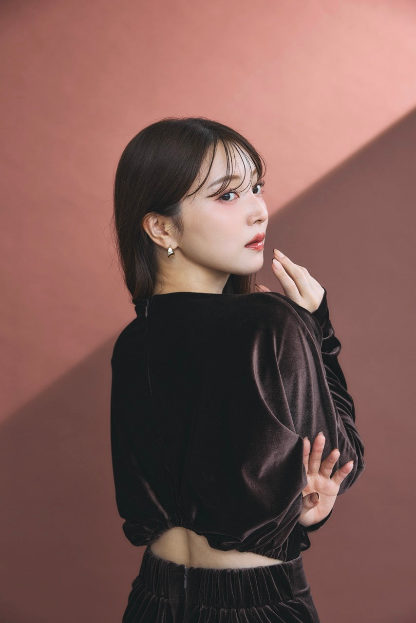 グロッシーベロアドレープドレス – poláura OFFICIAL ONLINE STORE