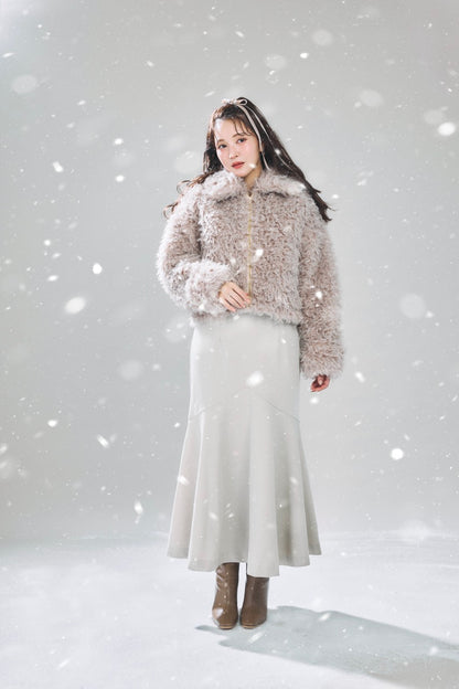 モデル身長：160cm カラー：beige