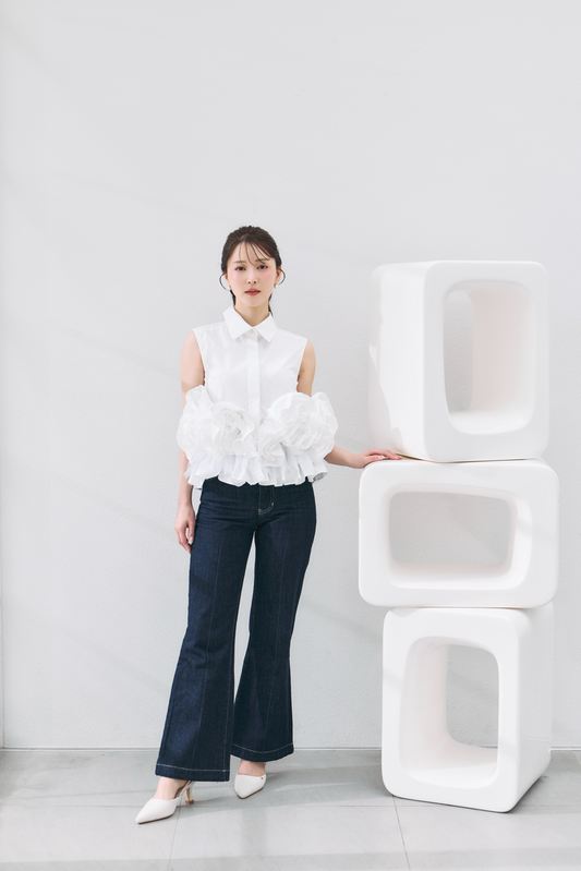 着用モデル：160cm カラー：white