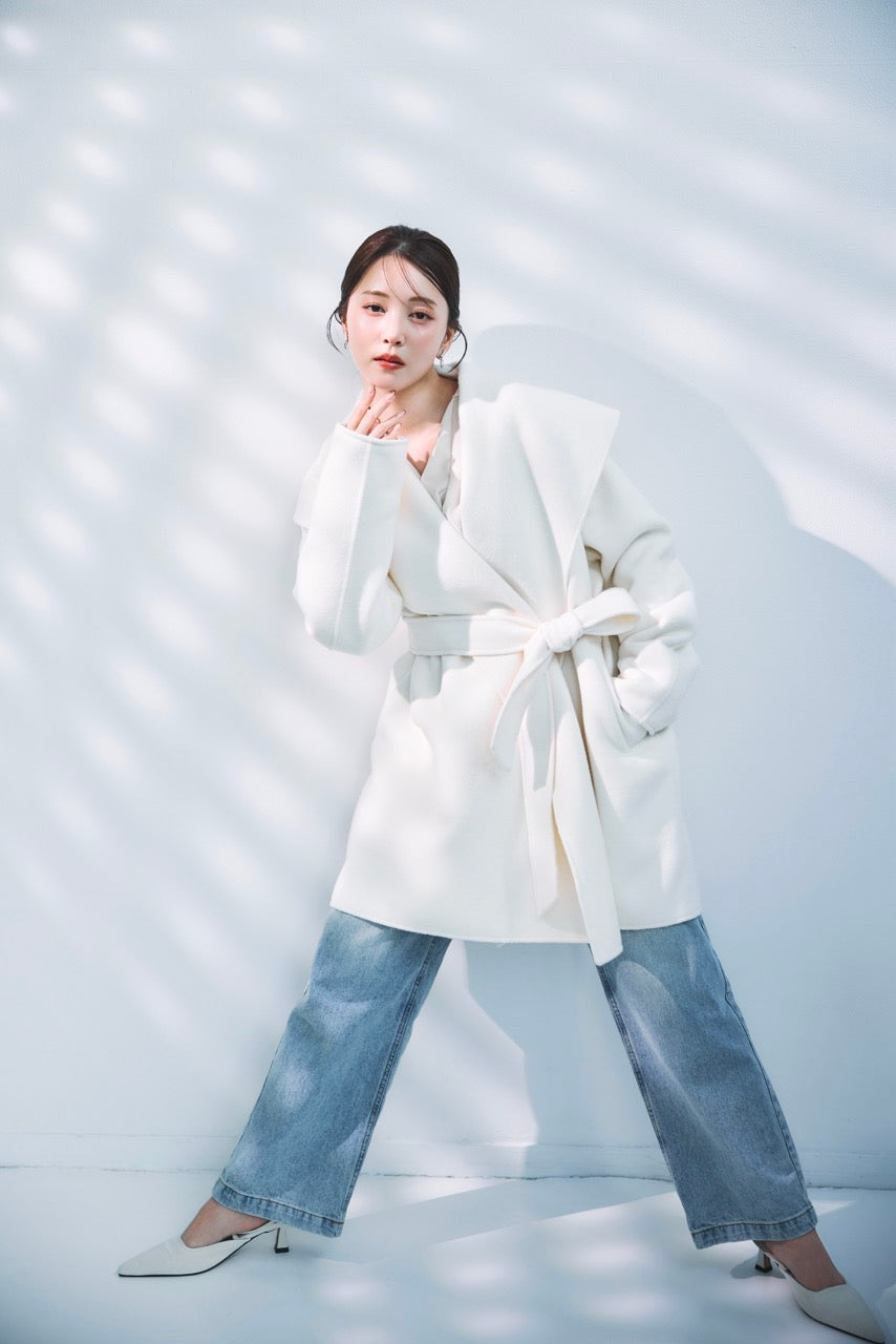 ショールカラーウールミドルコート – poláura OFFICIAL ONLINE STORE