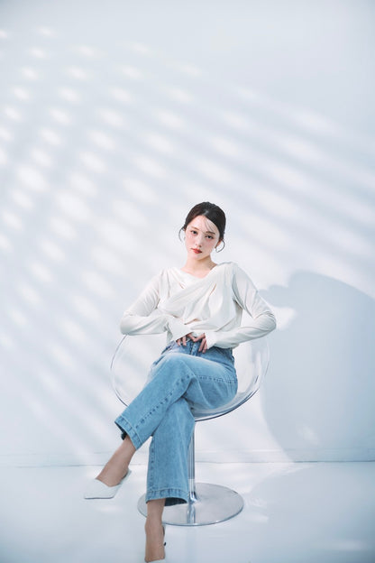 グロッシーベロアドレープトップス