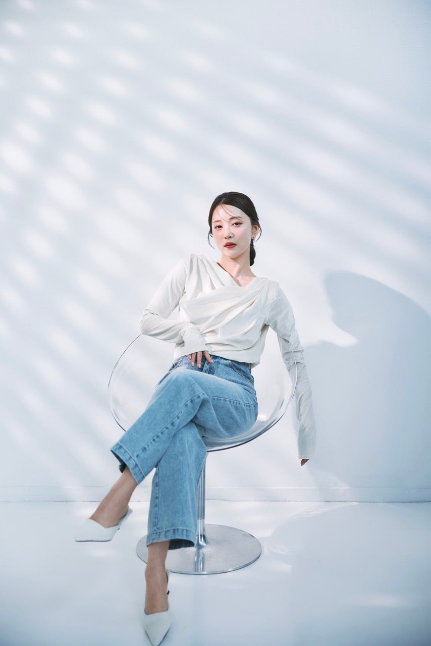 グロッシーベロアドレープトップス – poláura OFFICIAL ONLINE STORE