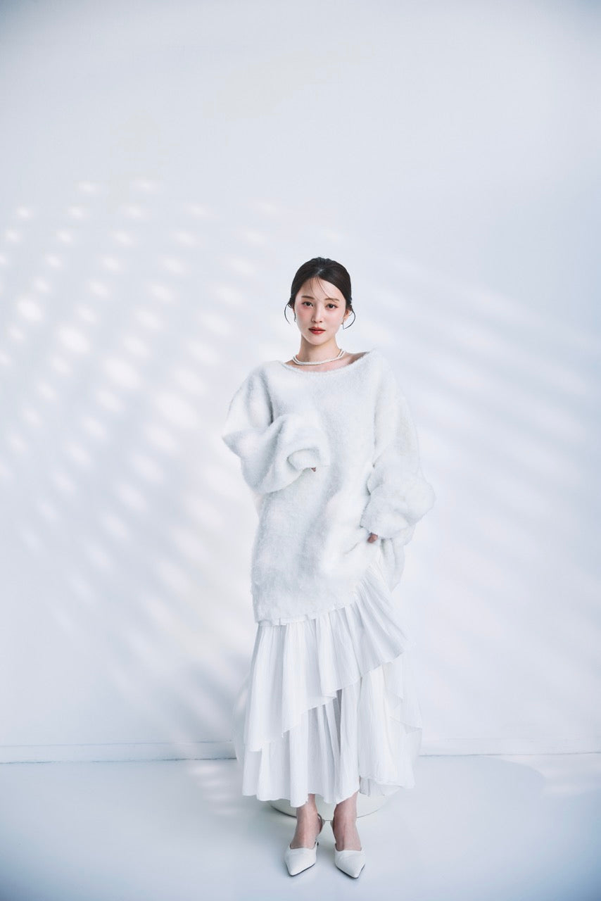 モデル身長：160cm カラー：offwhite