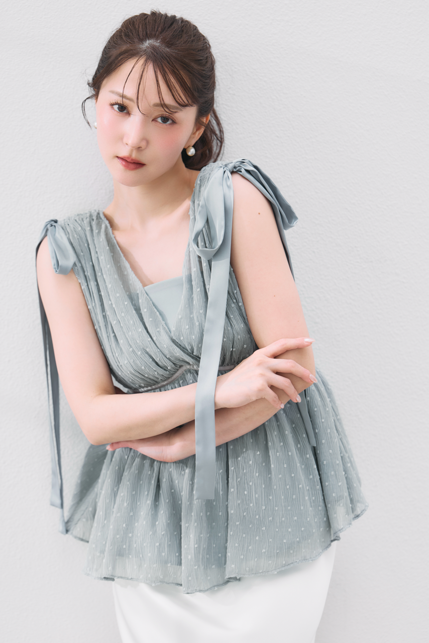 着用モデル：160cm カラー：grey sax