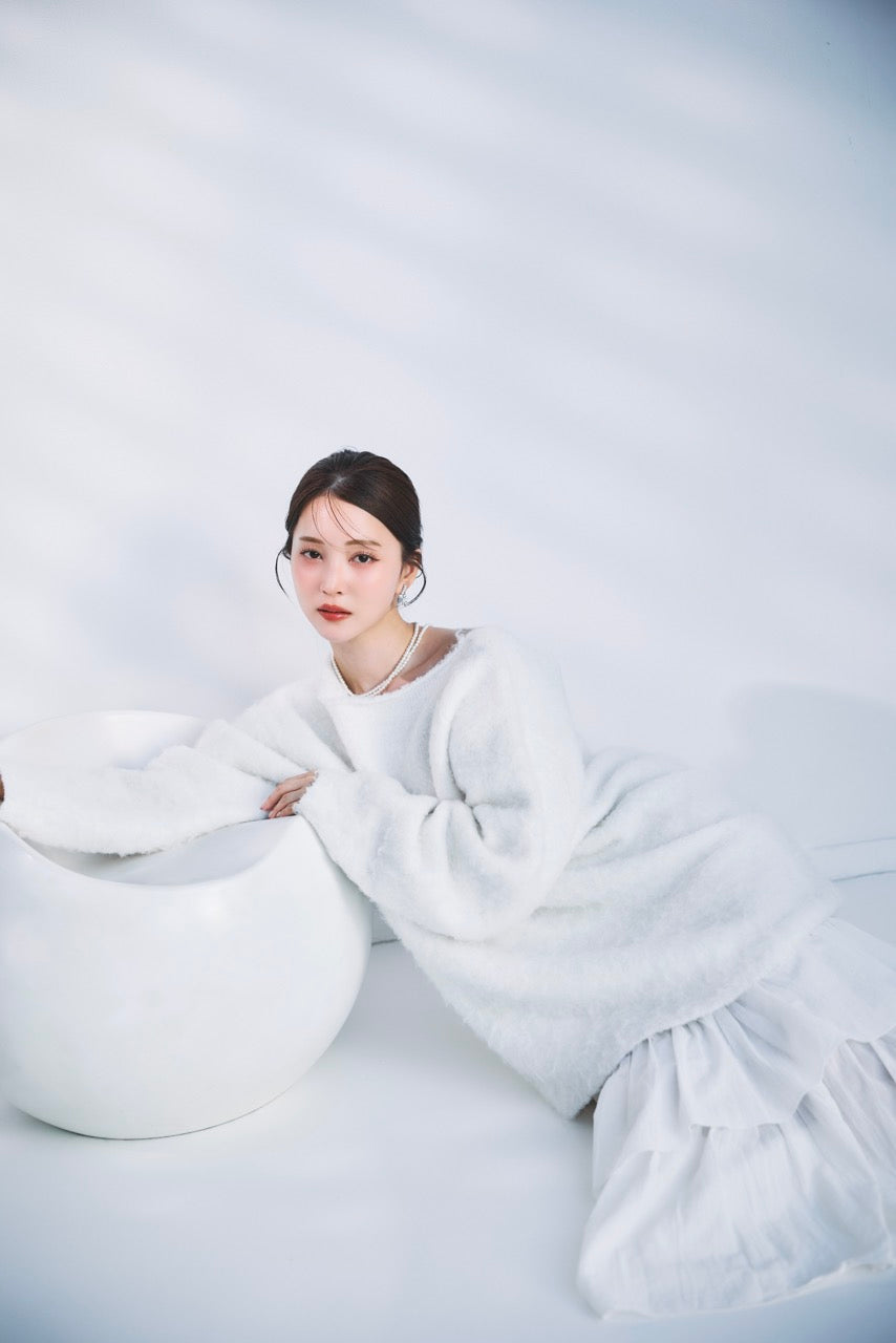 モデル身長：160cm カラー：off white