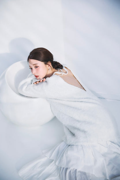 モデル身長：160cm カラー：offwhite