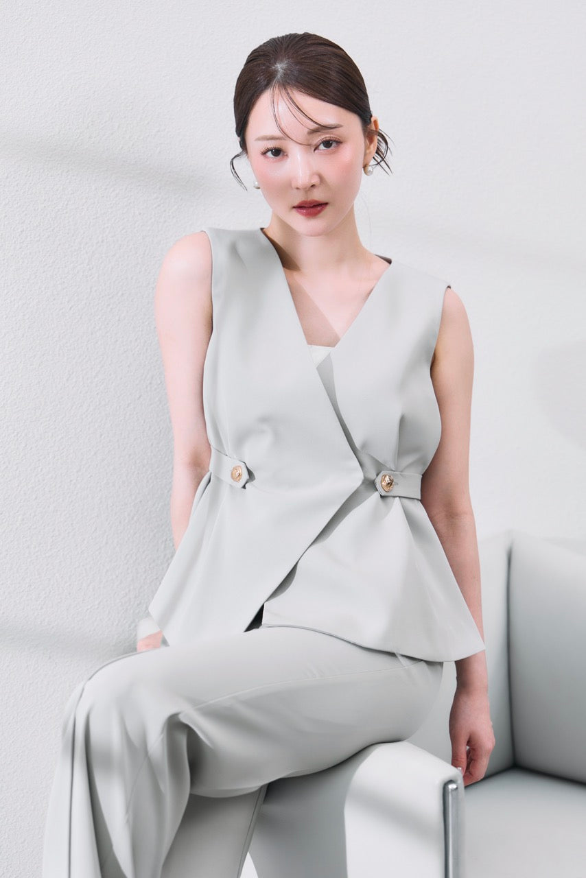 着用モデル：160cm 【トップス】カラー：grey 【ボトムス】カラー：grey サイズ：MM
