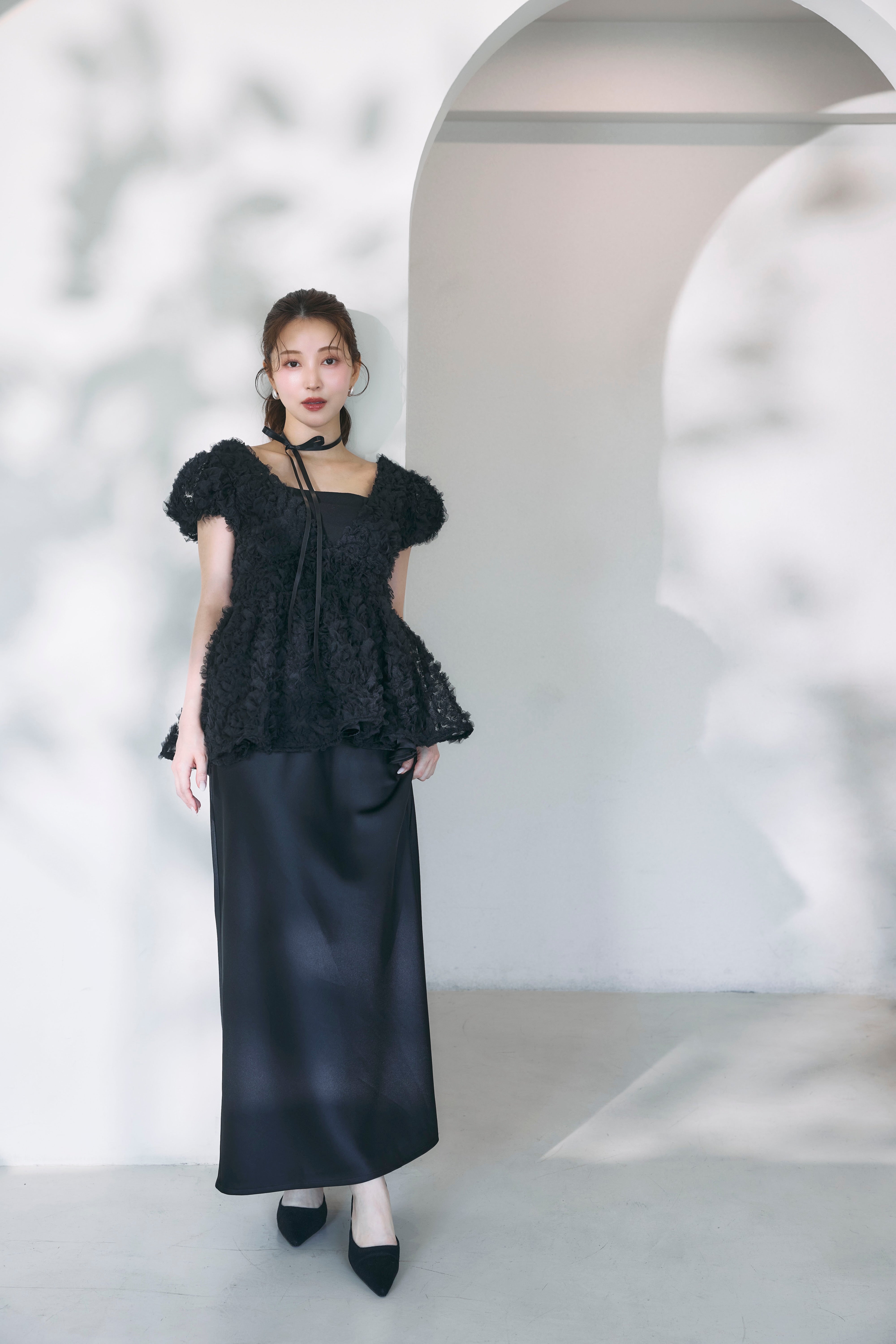 フラワーぺプラムバックリボンチュニック – poláura OFFICIAL ONLINE STORE