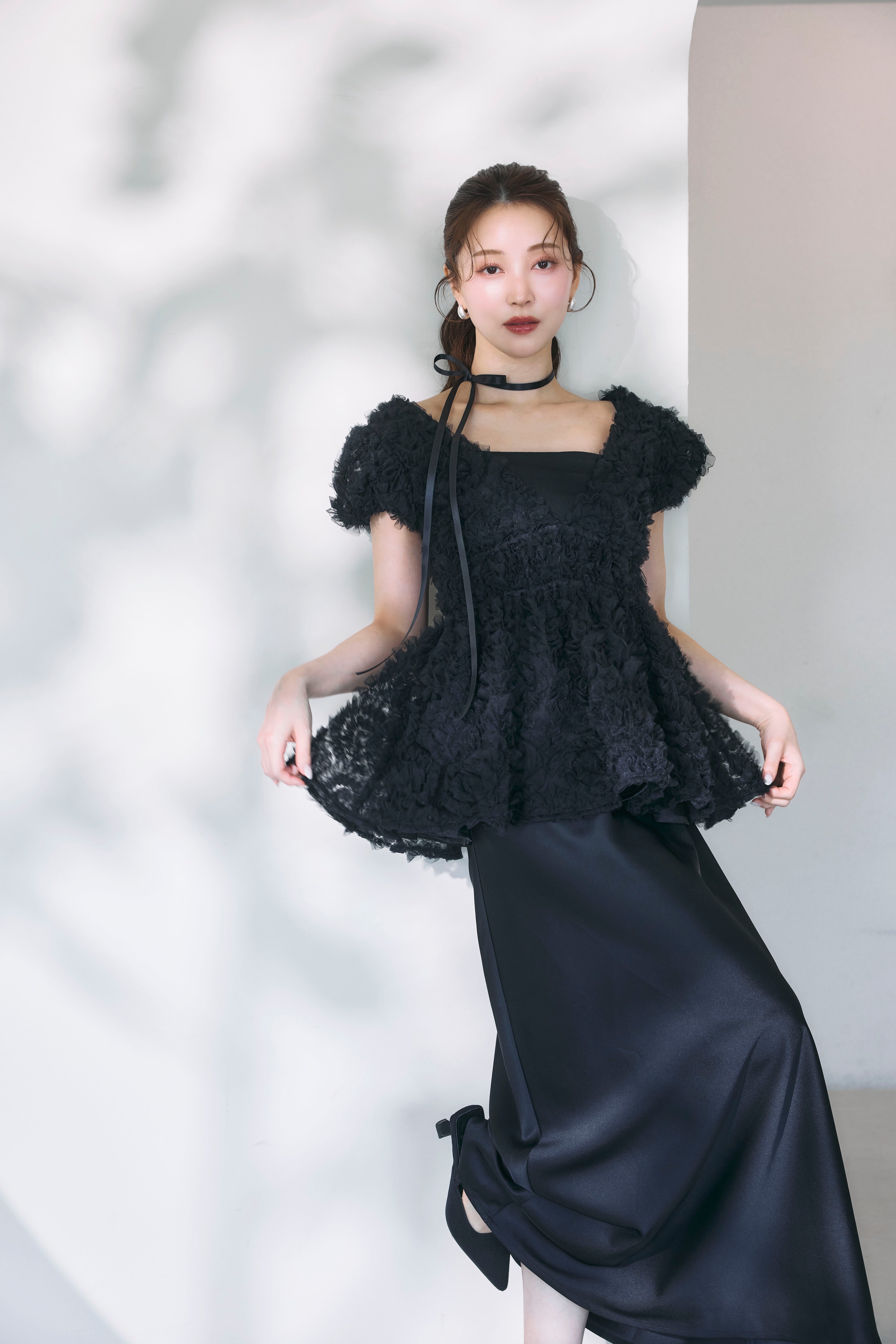 フラワーぺプラムバックリボンチュニック – poláura OFFICIAL ONLINE STORE